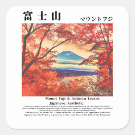 Visit Japan – Mount Fuji & Autumn Leaves スクエアシール
