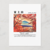 Visit Japan – Mount Fuji & Autumn Leaves ポストカード (正面)