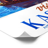 Visit Kashmir Vintage Posterが復元 ポスター (角)