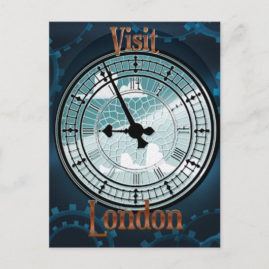 Visit London旅行ビクトリアンポスター ポストカード (正面)
