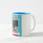 Visit London Artプリント。 ツートーンマグカップ (正面右)