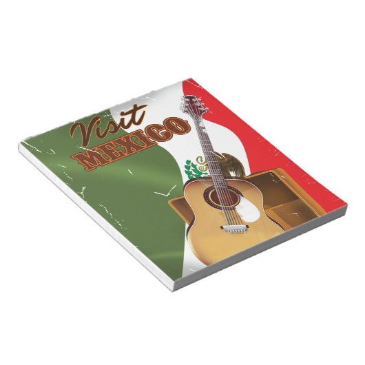 Visit Mexicoヴィンテージ旅行ポスター ノートパッド (アングル)