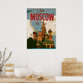 Visit Moscowヴィンテージ旅行ポスター ポスター (キッチン)