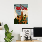 Visit Moscowヴィンテージ旅行ポスター ポスター (ホームオフィス)