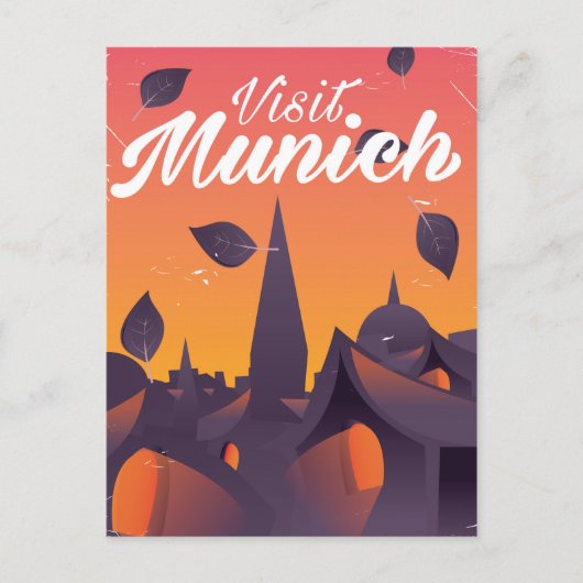 Visit Munich Germany旅行ポスター ポストカード (正面)