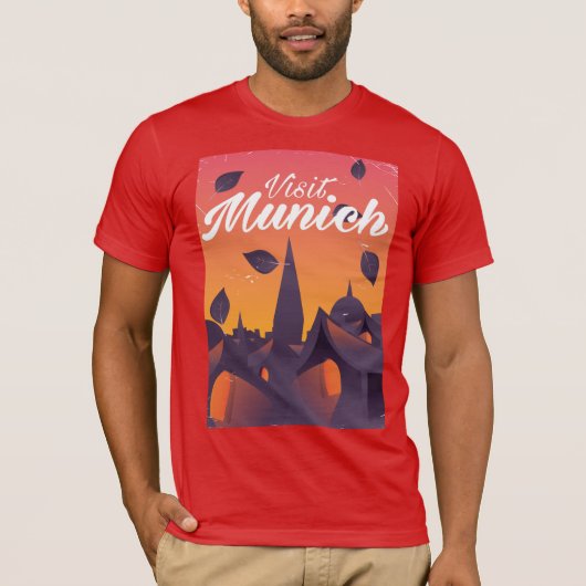 Visit Munich Germany旅行ポスター Tシャツ (正面)