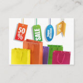 Visit My Closet Business Card Clothesショッピング 名刺 (裏面)