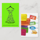 Visit My Closet Business Card Clothesショッピング 名刺 (正面/裏面)