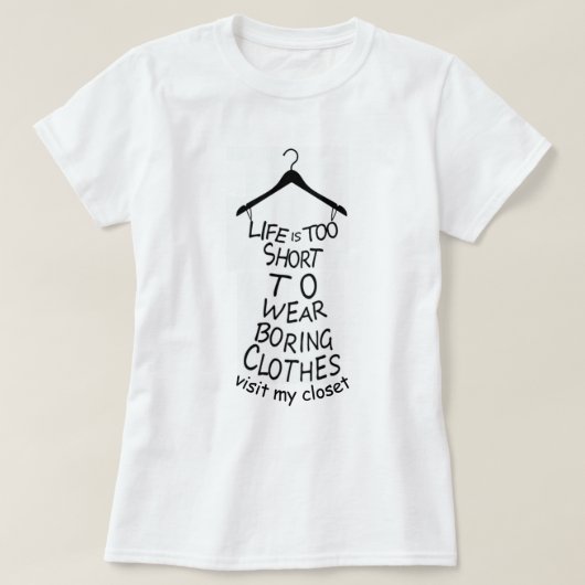 Visit My Closet WomensホワイトTシャツ Tシャツ (デザイン正面)