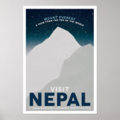 Visit Nepal山エベレストヴィンテージ旅行ポスター ポスター (正面)