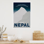 Visit Nepal山エベレストヴィンテージ旅行ポスター ポスター (キッチン)