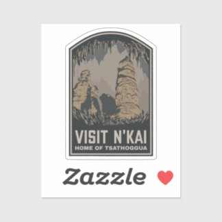 Visit N'kai Travel Poster Lovecraft Tsathoggua シール