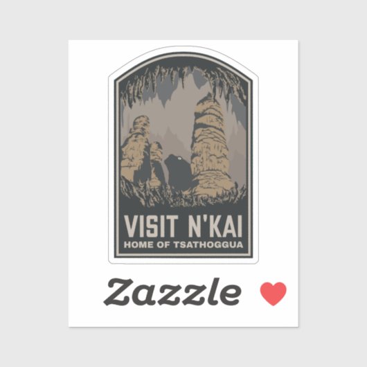 Visit N'kai Travel Poster Lovecraft Tsathoggua シール (シート)
