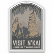 Visit N'kai Travel Poster Lovecraft Tsathoggua シール (正面)
