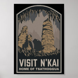 Visit N'kai Travel Poster Lovecraft Tsathoggua ポスター