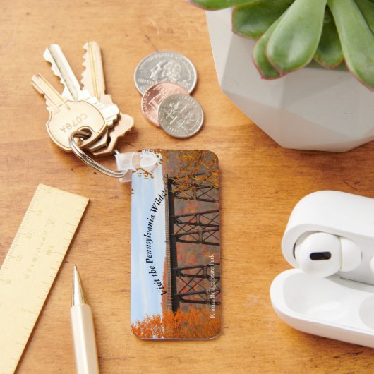 Visit PA Wilds Picturesque Souvenir Kinzua Bridge キーホルダー (デスク)