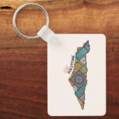 Visit Palestina:マップ内の伝統 キーホルダー (正面)