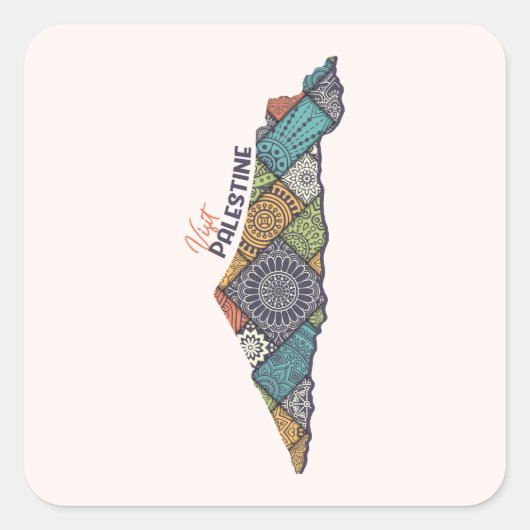 Visit Palestina：マップ内の伝統 スクエアシール (正面)