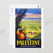 「Visit Palestina」ヴィンテージ旅行ポスターポストカード ポストカード (正面/裏面)
