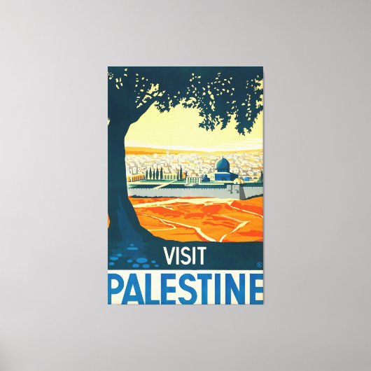 Visit Palestine キャンバスプリント (正面)