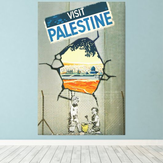 Visit Palestine Beach Boys キャンバスプリント (インサイチュ (ウッドフロア))