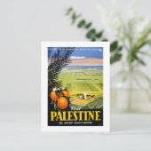 Visit Palestine Vintage Travel Posterが復元 ポストカード (スタンド正面)