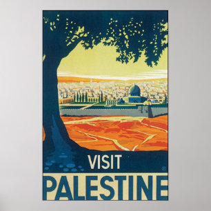 Visit Palestine Vintage Travel Poster ポスター