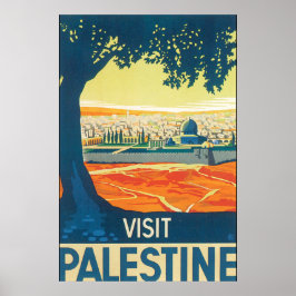 Visit Palestine Vintage Travel Poster ポスター