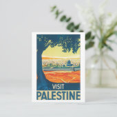 Visit Palestine Vintage Travel Poster ポストカード (スタンド正面)
