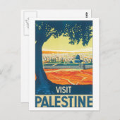 Visit Palestine Vintage Travel Poster ポストカード (正面/裏面)