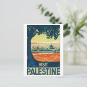 Visit Palestine Vintage Travel Poster ポストカード (スタンド正面)