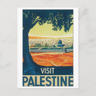 Visit Palestine Vintage Travel Poster ポストカード