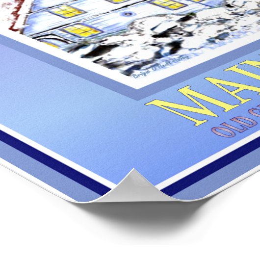 Visit Portland Head Light 1791 ポスター (角)