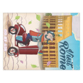 Visit Rome cartoon travel poster テーブルクロス (正面(横))