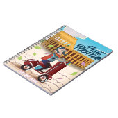 Visit Rome cartoon travel poster ノートブック (左側)