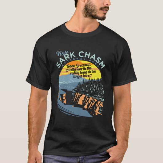 Visit Sark Chasm Novelty Tシャツ (正面)