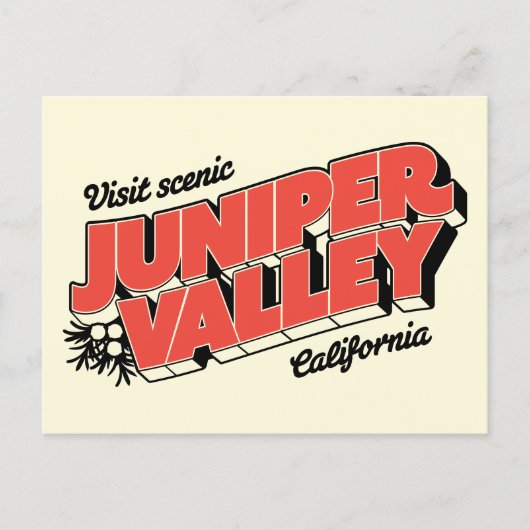 "Visit Scenic Juniper Valley" – はがき (正面)