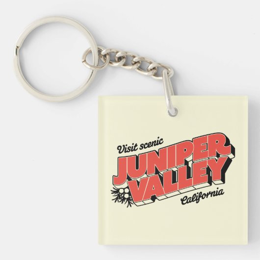 "Visit Scenic Juniper Valley"ギフトショップ – Keychain キーホルダー (正面)