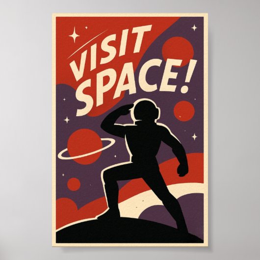 Visit Space Retro ポスター (正面)