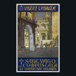 Visit Spain Vintage Poster 1920s ポスター<br><div class="desc">Vintage travel poster from Santiago de Compostela in Spain in French language. Published in the 1920s. Please note that our posters are high quality reproductions based on professional, very high resolution scans off the originals. Our manual retouching process does not involve the use of filters that remove any original details...</div>