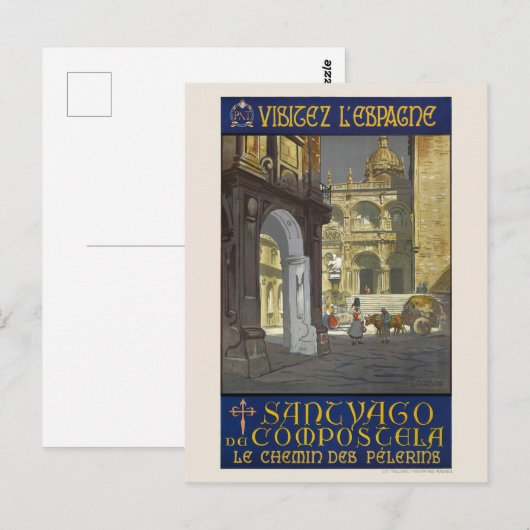 Visit Spain Vintage Poster 1920s ポストカード (正面/裏面)