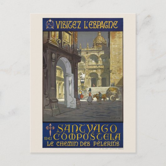 Visit Spain Vintage Poster 1920s ポストカード (正面)