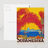 Visit Sudamerica vintage concept ポストカード (正面/裏面)