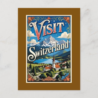 Visit Switzerland travel poster, シーズンポストカード