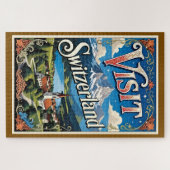 Visit Switzerland travel poster ジグソーパズル (横)
