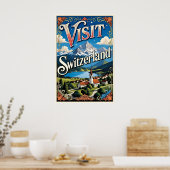 Visit Switzerland travel poster ポスター (キッチン)