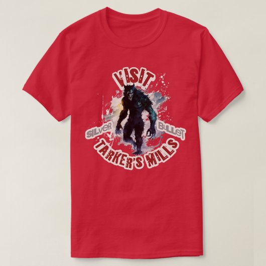 Visit Tarkers Mills Silver Bullet Wolf Tシャツ (デザイン正面)