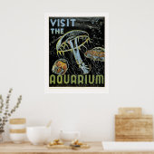 Visit the Aquarium - WPAポスターゼリー、クラゲ ポスター (キッチン)