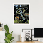 Visit the Aquarium - WPAポスターゼリー、クラゲ ポスター (ホームオフィス)