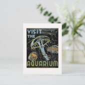 Visit the Aquarium - WPAポスターゼリー、クラゲ ポストカード (スタンド正面)